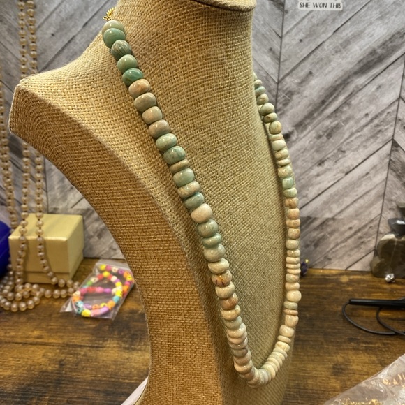 Amazonite Rondelle 22 inch Necklace - Picture 3 of 8